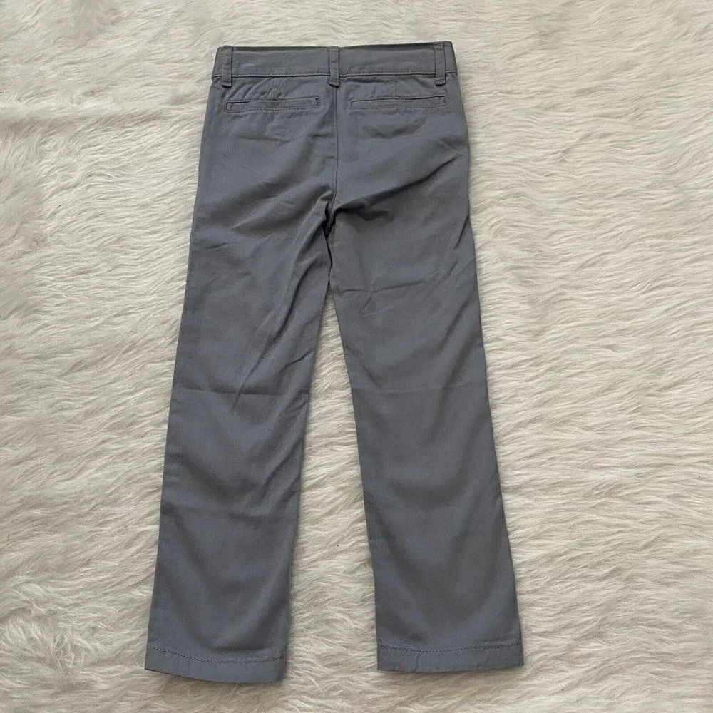 The Children's Place Boys Chino Sz 5 SLIM Gray Pants Brand New Adjustable Waist